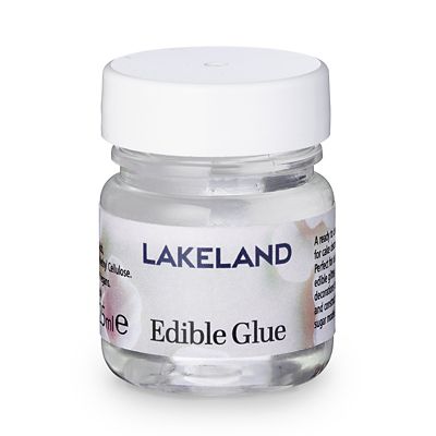 Edible glue for cake decorating