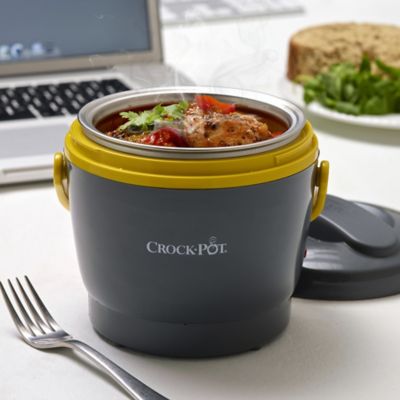 Crockpot Electric Lunch Box, Portable Food Warmer for On-the-Go, 20-Ounce,  Grey/Lime