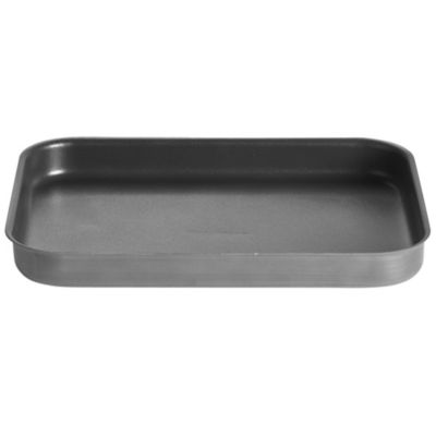 Shallow roasting clearance pan with rack