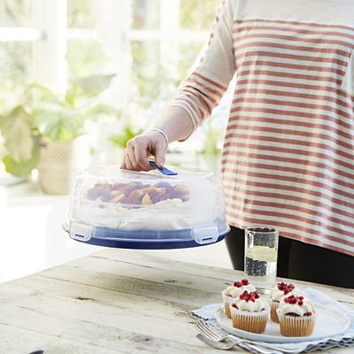 Cake Carrier Caddy & Clear Lid - Round Holds 27cm Cakes image(2)