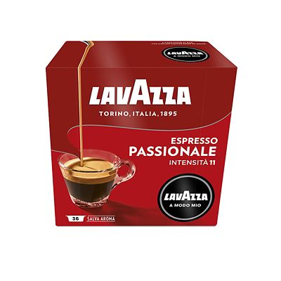 Lavazza A Modo Mio Espresso Passionale Coffee Capsules  - Pack of 16 - (Image 2)