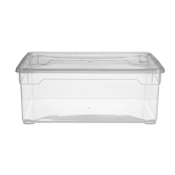 Clearview Stackable Clear Plastic Shoe Storage Box & Lid 5L image(1)