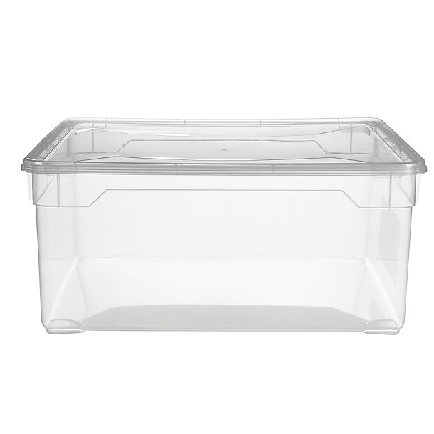 Clearview Stackable Clear Plastic Shoe Storage Box & Lid 18L image(1)