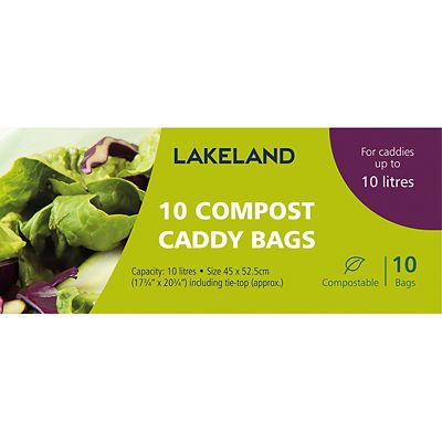 10 Compostable Compost Bin Caddy Bags - White 10L - (Image 3)