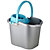 Grey & Blue Cleaning Mop Bucket, Handle & Wringer - 16L