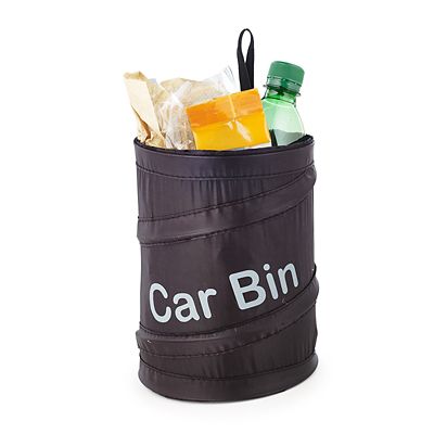 Car mounted garbage bin foldable hanging type multifunctional