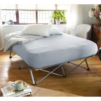 Inflatable guest clearance bed with frame