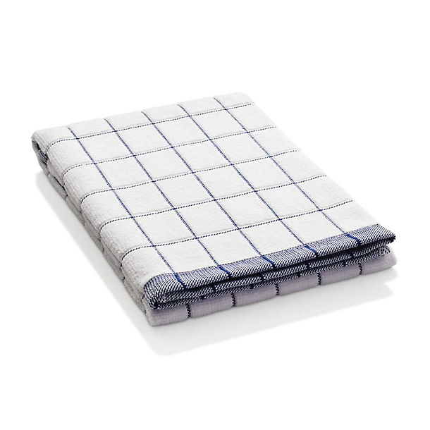 E-cloth Microfibre Classic Check Tea Towel - Blue image(1)