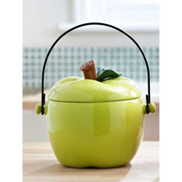 Apple Crock Food Compost Bin - Green 3.3L image()