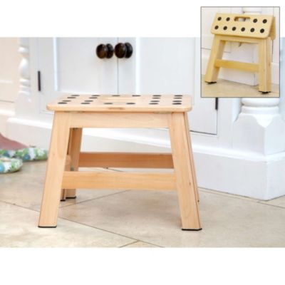 Fold Up Wooden Step Stool