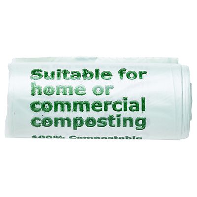 20 Compostable Compost Bin Caddy Bags - White 5L image(2)