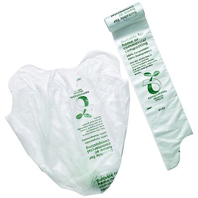 20 Compostable Compost Bin Caddy Bags - White 5L image(3)