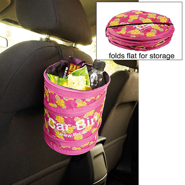 Floral Collapsible Car Bin image()