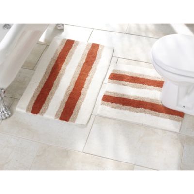 Terracotta Stripe Bath Mat image()