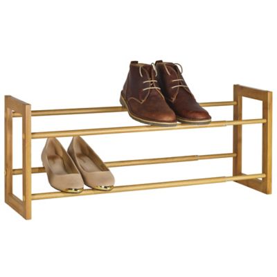 Extending Stackable Wooden Shoe Rack 10 Pairs Lakeland