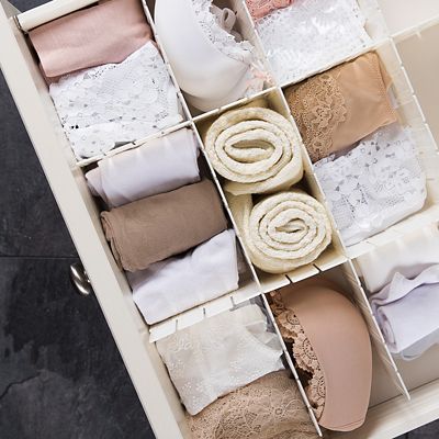 5 Any Way Drawer Organiser Cut To Fit Plastic Dividers Lakeland