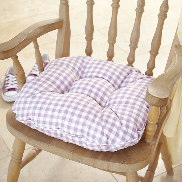Heather Gingham Kitchen Chair Cushion image(1)