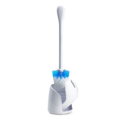 Good Grips Compact Plastic Toilet Brush and Holder in White