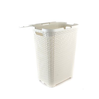 Curver Faux Rattan Lidded Laundry Basket 60L image(5)