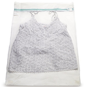 2 White Mesh Net Washing Bags - Large
