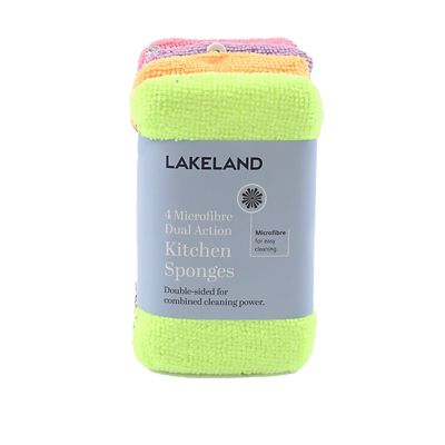 4 Lakeland Microfibre Dual Kitchen Sponges  image(3)