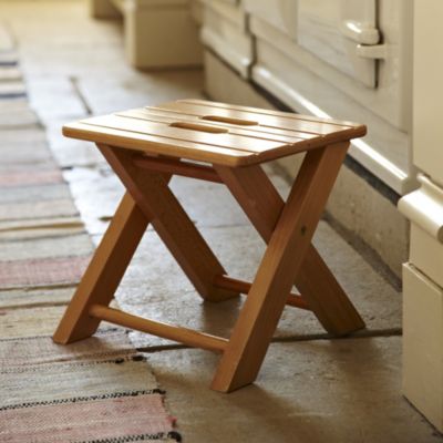 Folding Wooden Step Stool Lakeland   23408 1