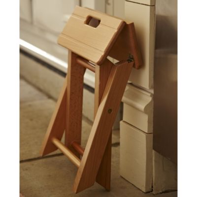 wooden fold up stool