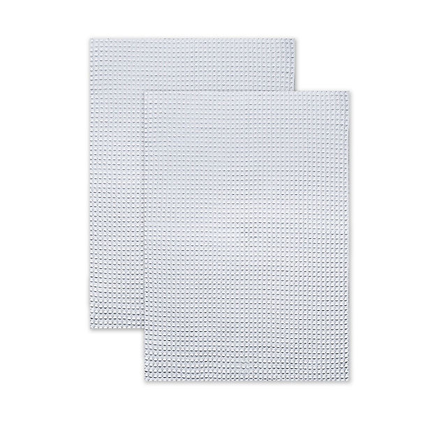 2 White Polyester Mix Waffle Tea Towels image(1)
