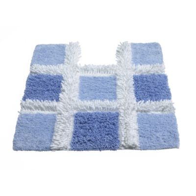 Blue Squares Chenille Pedestal  Mat image(1)