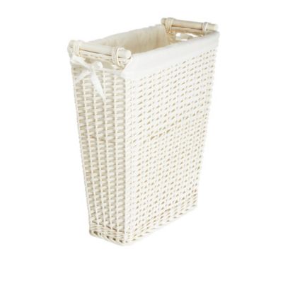 White slimline laundry basket new arrivals