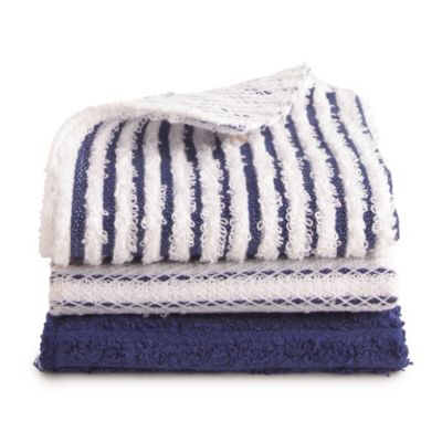 3 Scrubby Dishcloths - Royal Blue image(1)