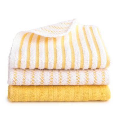 3 Scrubby Dishcloths - Lemon image(1)