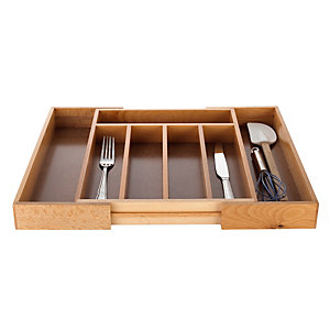 Expanding Drawer Organiser Cutlery Tray 5-7 Hole - Wooden