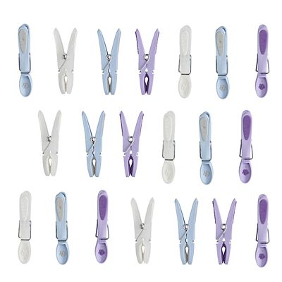 Lakeland Soft Grip Clothes Pegs Pack of 20 Multi Pastels 