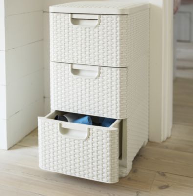 3 Drawer Faux Rattan Unit Reviews Lakeland