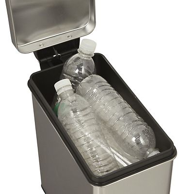 simplehuman Carrier Bag Recycle Pedal Bin - Silver 10L image(3)