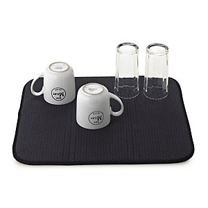 Diamond Dish Drying Mat For Glasses and Cups - Black