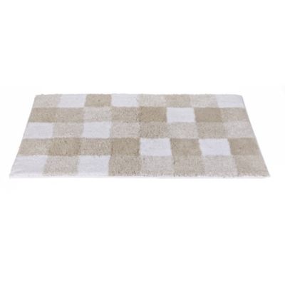 Oatmeal Checks Bath Mat image()