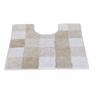 Oatmeal Checks Pedestal Mat image()