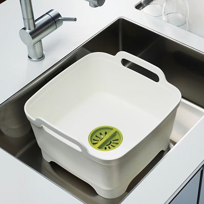 Joseph Joseph Wash and Drain Washing Up Bowl with Plug - Grey - (Image 3)