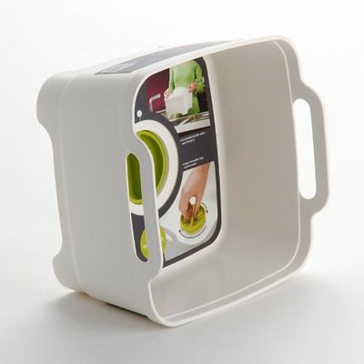 Joseph Joseph Wash and Drain Washing Up Bowl with Plug - White - (Image 4)