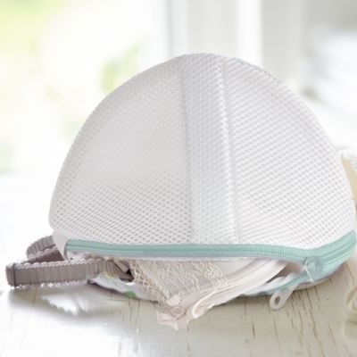 2 White Mesh Net Washing Bags For Bras - To Size D image(2)