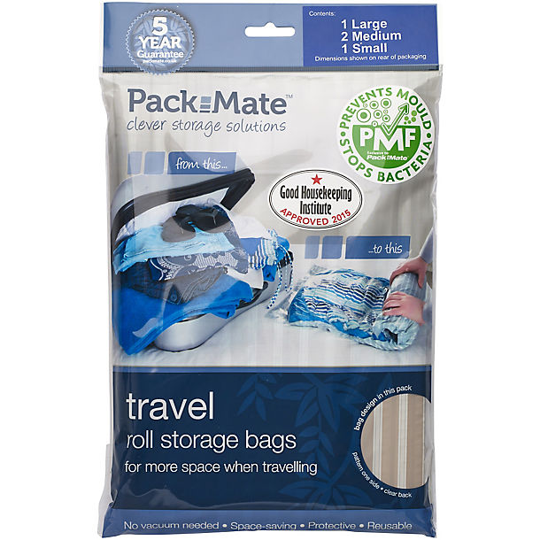 4 Pack-Mate® Anti Mould Clothes Vacuum Travel Bags (Assorted Sizes) image(1)