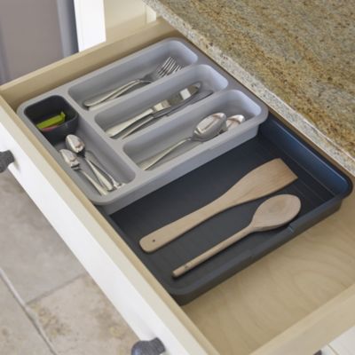 Joseph Joseph Expandable Cutlery Tray Grey Lakeland