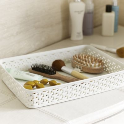Large Faux Rattan Storage Tray image(2)