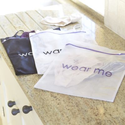 3 Wear Me Wash Me Travel Mesh Net Washing Bags - Various Sizes image(2)