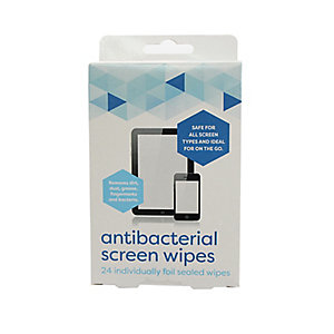 24 Antibacterial Screen Wipes