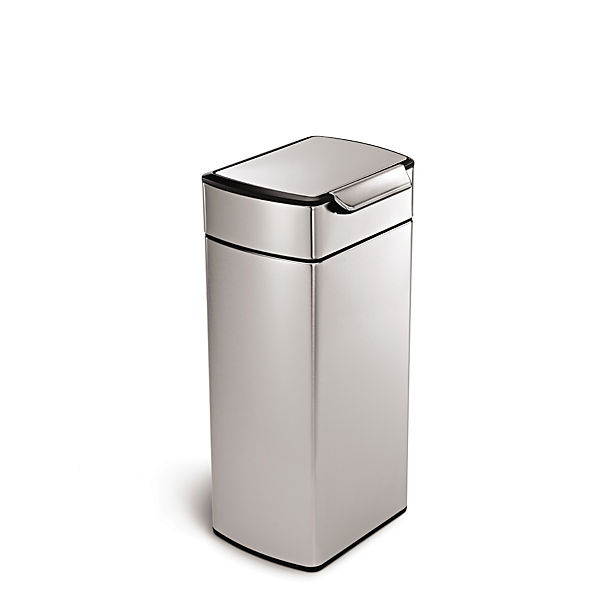 simplehuman Touch Bar Kitchen Waste Bin - Silver 30L image(1)