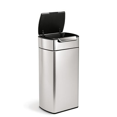 simplehuman Touch Bar Kitchen Waste Bin - Silver 30L - (Image 3)