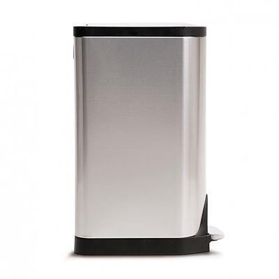 simplehuman Butterfly Lid Kitchen Waste Pedal Bin Silver 30L image(2)